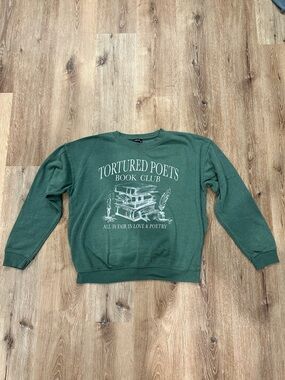 Tortured Poets Book Club Women's Sweatshirt - XS - Green
